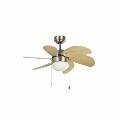 33183 Faro PALAO ?82CM MATT NICKEL 6 BLADES 1 X E14 40W