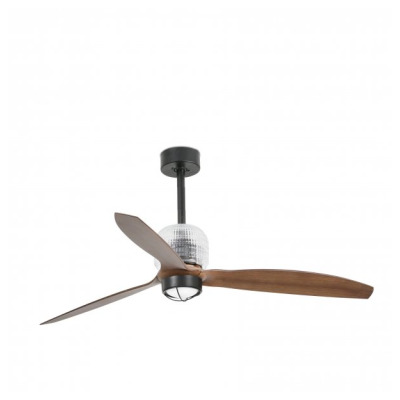 33395D-10 Faro DECO FAN ?1280MM BLACK WOOD BLADES 17W 3000K