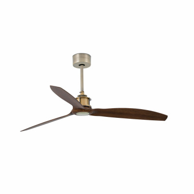 33398 Faro JUST FAN GOLD/WOOD CEILING FAN WITH DC MOTOR