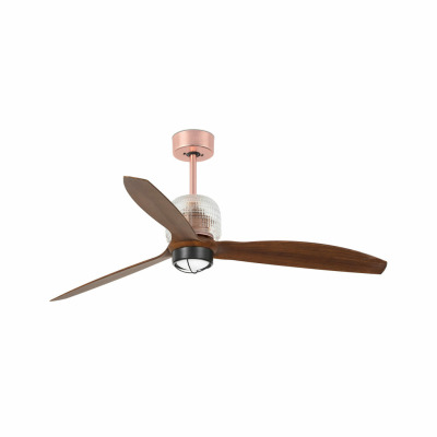 33399D-10 Faro DECO FAN ?1280 MM COPPER 3 B. 17W 3000K
