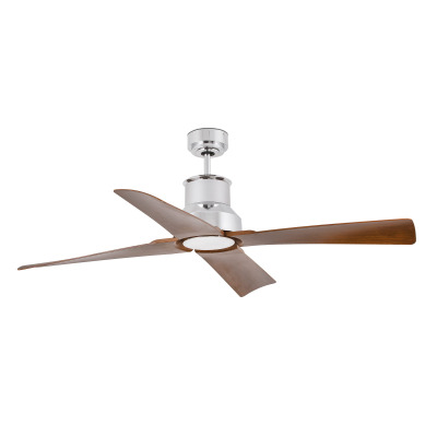 33482UL-15 TK-Lighting WINCHE ?130 DC CHROME 4 BLADES WOOD 19W 3000K UL