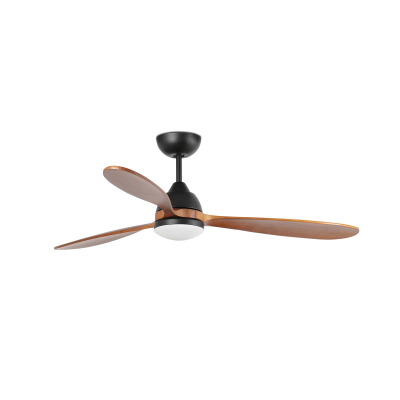 33527 TK-Lighting POROS ?1320MM BLACK 3 BLADES WALNUT 19W LED 2700K