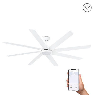 33553WP Faro CENTURY LED White fan DC SMART