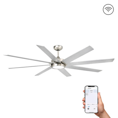 33554WP Faro CENTURY LED Matt nickel fan DC SMART