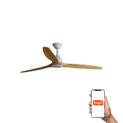 33727DCWT Faro ALO DC ?1520MM WHITE 3 BLADES WOOD 20W CCT TUYA
