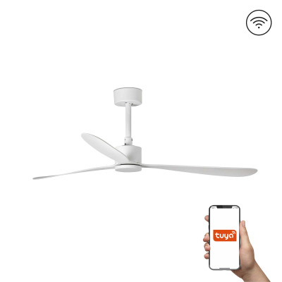 33760WT TK-Lighting AMELIA ?1320MM WHITE 3 BLADES WHITE TUYA
