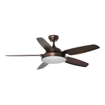 33780 Faro LEYTE LED Brown fan with DC motor