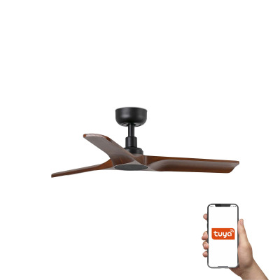 33806WT Faro HEYWOOD S ?900MM BLACK 3 BLADES WOOD DARK TUYA