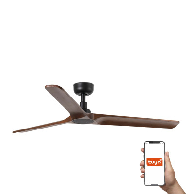 33809WT Faro HEYWOOD L ?1320MM BLACK 3 BLADES WOOD DARK TUYA
