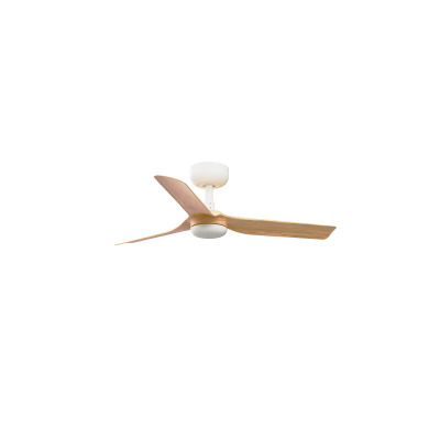 33821 Faro MINI PUNT S ?900mm WHITE 3 BLADES LIGHT WOOD