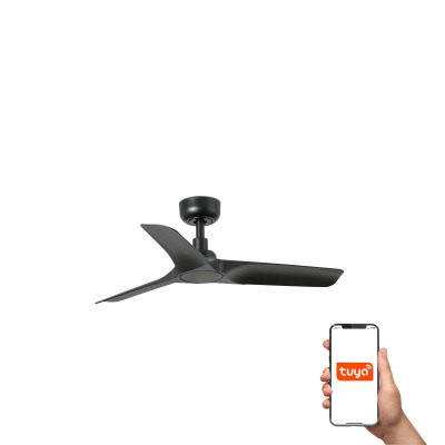 33825WT TK-Lighting HEY S ?900MM BLACK 3 BLADES BLACK TUYA