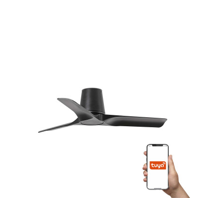 33827WT TK-Lighting HEY TUB S ?900MM BLACK 3 BLADES BLACK TUYA
