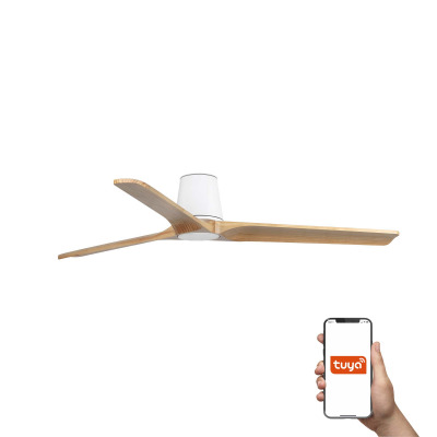 33838WT Faro HEYWOOD TUB L ?1320 WHITE 3P WOOD LIGHT TUYA