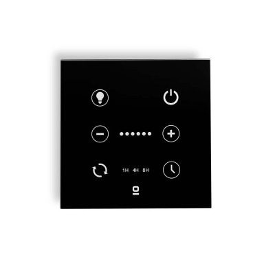 33988 TK-Lighting BLACK WALL CONTROL DC FANS W/LIGHT DIMM