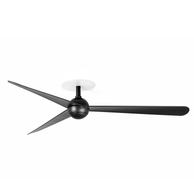 34273R TK-Lighting SFERA M RECESS ?1250 BLACK 3P BLACK BLADES