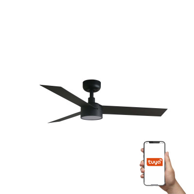 34289WT-1TW TK-Lighting CRUISER S ?1060MM BLACK 3 BLADES 18W LED DIM TUYA
