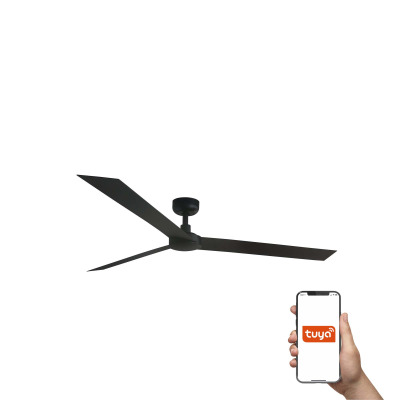 34293WT TK-Lighting CRUISER XL ?1600MM BLACK 3 BLADES BLACK TUYA