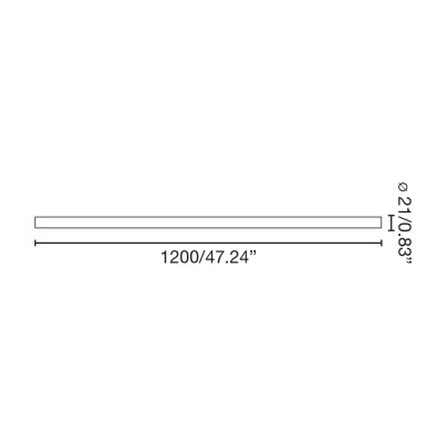 3T121200 Faro ROD 1200mm ?21 BLACK UNIV N/CABLE