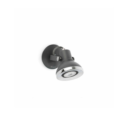 40551 Faro RING-1 GREY WALL LAMP 1 X GU10 LED 8W