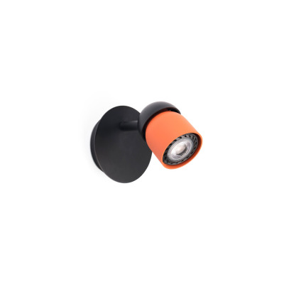 40663 Faro COCO WALL LAMP BLACK + TERRACOTA SHADE 1xGU10