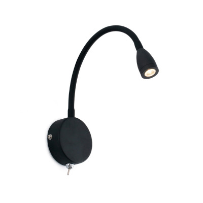 41020 Faro LOKE BLACK READER LAMP 3W 3000K