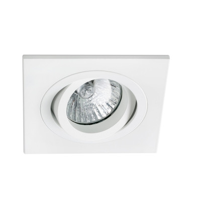 43396 Faro RAD?N ADJUST WHITE RECESSED LAMP SQUARE GU10