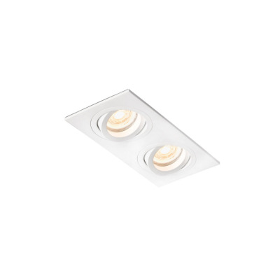 43397 Faro RAD?N-2 ADJUST WHITE RECESSED LAMP SQUARE 2XGU10
