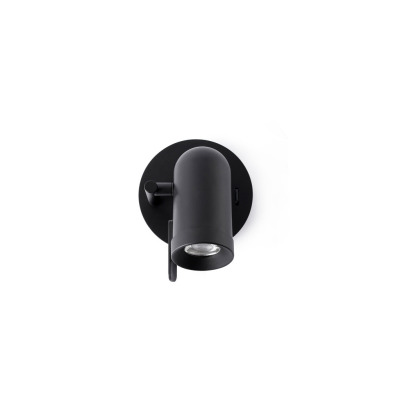 43521 Faro ORLEANS BLACK WALL LAMP 1L