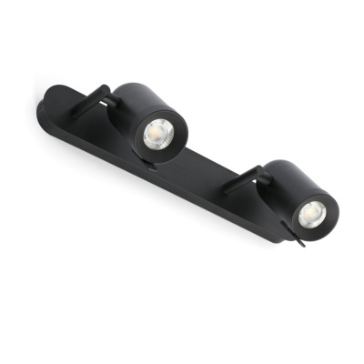 43524 Faro ORLEANS 2L Black wall lamp