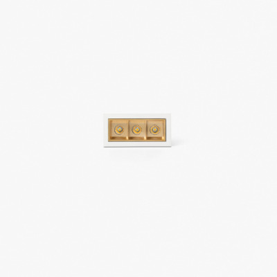 43701930114 TK-Lighting TROOP RECESSED WHITE-GOLD 3X2W 15° 3000K CRI90