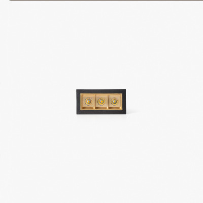 43701930324 TK-Lighting TROOP RECESSED BK-GOLD 3X2W 36° 3000K CRI90