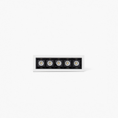 43702940112 TK-Lighting TROOP RECESSED WHITE-BK 5X2W 15° 4000K CRI90