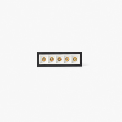 43702940121 TK-Lighting TROOP RECESSED BK-WHITE 5X2W 15° 4000K CRI90
