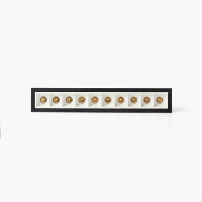 43703930321 TK-Lighting TROOP RECESSED BK-WHITE 10X2W 36° 3000K CRI90