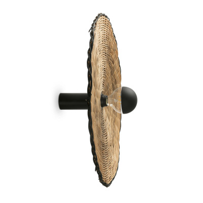 62174-69 Faro COSTAS W/L CEILING BLACK RATTAN SH. E27 ?600*140mm