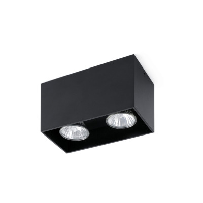 63273 Faro TECTO BLACK CEILING LAMP 2 X GU10
