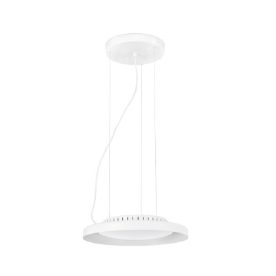 64099 Faro DOLME WHITE PENDANT LAMP ?400 LED 24W