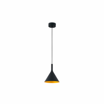 64160 Faro PAM-P BLACK/GOLD PENDANT LAMP LED 11W 3000K