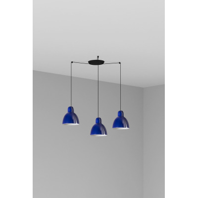64255-128-3L Faro VENICE COBALT BLUE PENDANT ?200 1xE27 3L