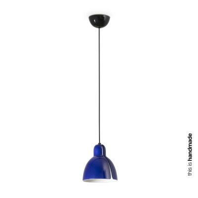 64259 Faro VENICE PENDANT COBALT BLUE ?160 1x E27