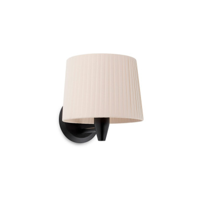 64307-35 Faro SAMBA BLACK WALL LAMP E27 BEIGE LAMPSHADE ?215*160