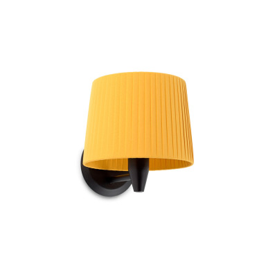 64307-36 Faro SAMBA BLACK WALL LAMP E27 YELLOW LAMPSHADE ?215*16