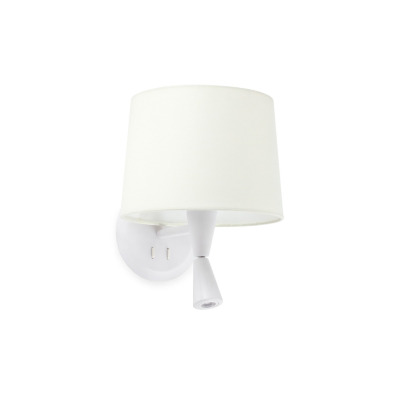 64308-01 Faro CONGA WHITE READER WALL LAMP WHITE LAMPSHADE ?215*