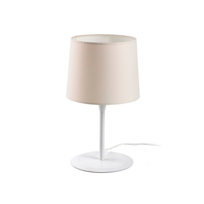 64310-05 Faro CONGA WHITE TABLE LAMP BEIGE LAMPSHADE ?250*200*?2