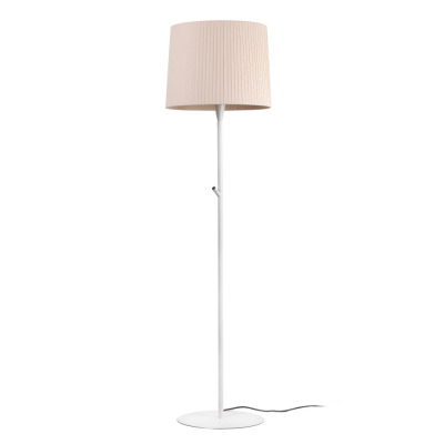 64312-41 Faro SAMBA WHITE FLOOR LAMP BEIGE RIBBONED LAMPSHADE ?4
