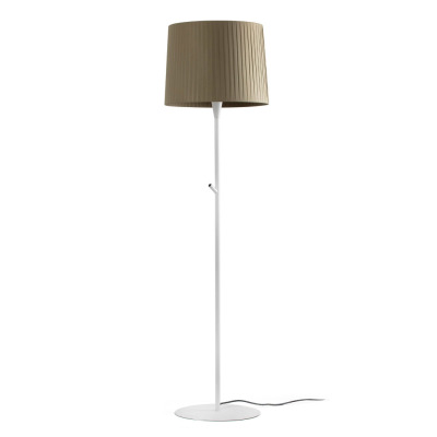 64312-43 Faro SAMBA WHITE FLOOR LAMP GREEN RIBBONED LAMPSHADE ?4