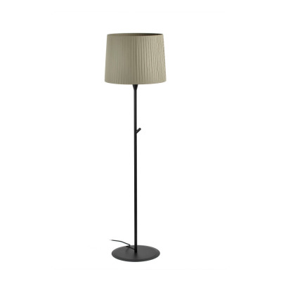 64313-43 Faro SAMBA BLACK FLOOR LAMP GREEN RIBBONED LAMPSHADE ?4
