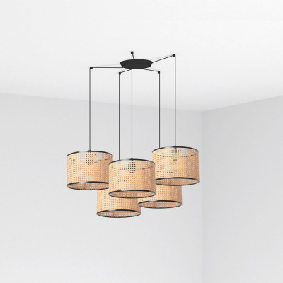 64314-48-5L Faro MAMBO BLACK PENDANT LAMP RATTAN LAMPSHADE ?320*213