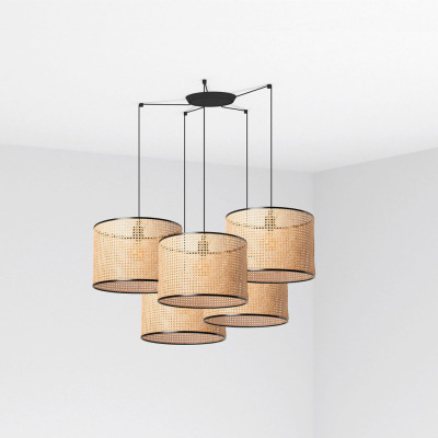 64314-49-5L Faro MAMBO BLACK PENDANT LAMP RATTAN LAMPSHADE ?450*313