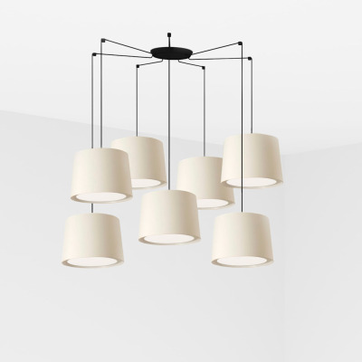 64314-54-7L Faro CONGA BLACK PENDANT LAMP ?500*350*?450 WHITE LAMPS